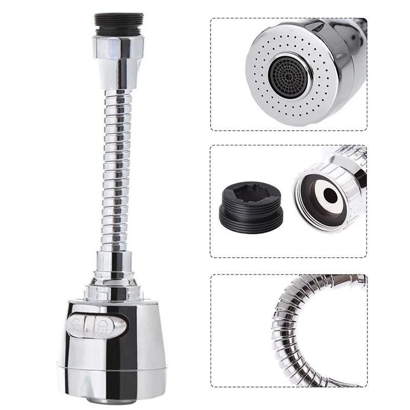Bico Arejador de Torneira Antirrespingos/Filtro com Rotação 360° para Economia de Água