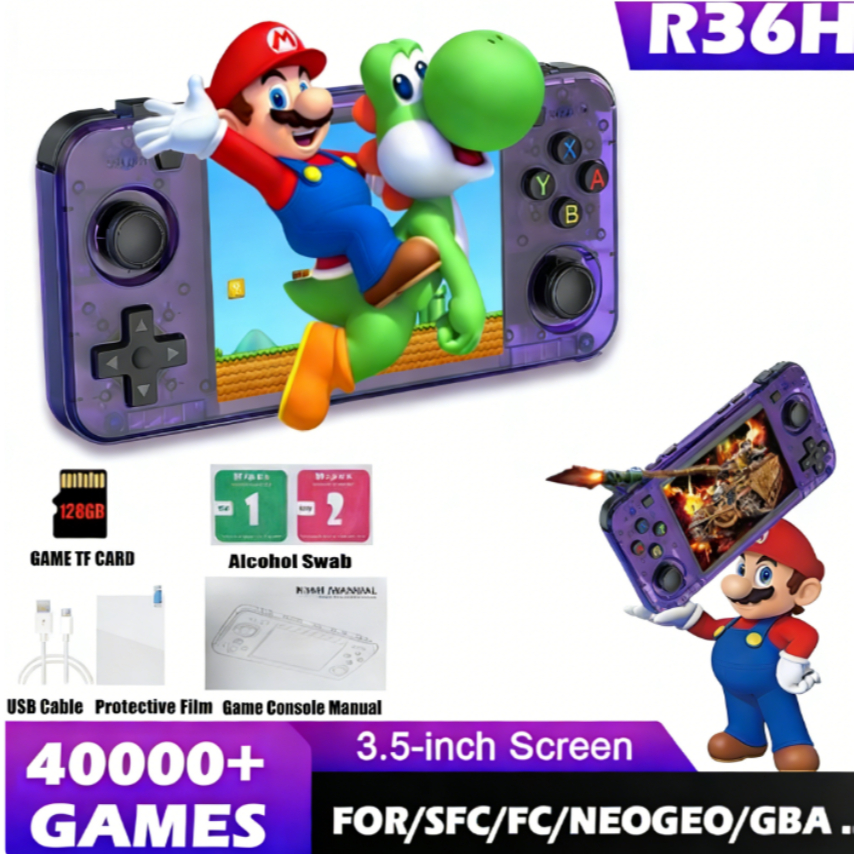 Console De Jogos Portátil Retrô R36H 3.5 