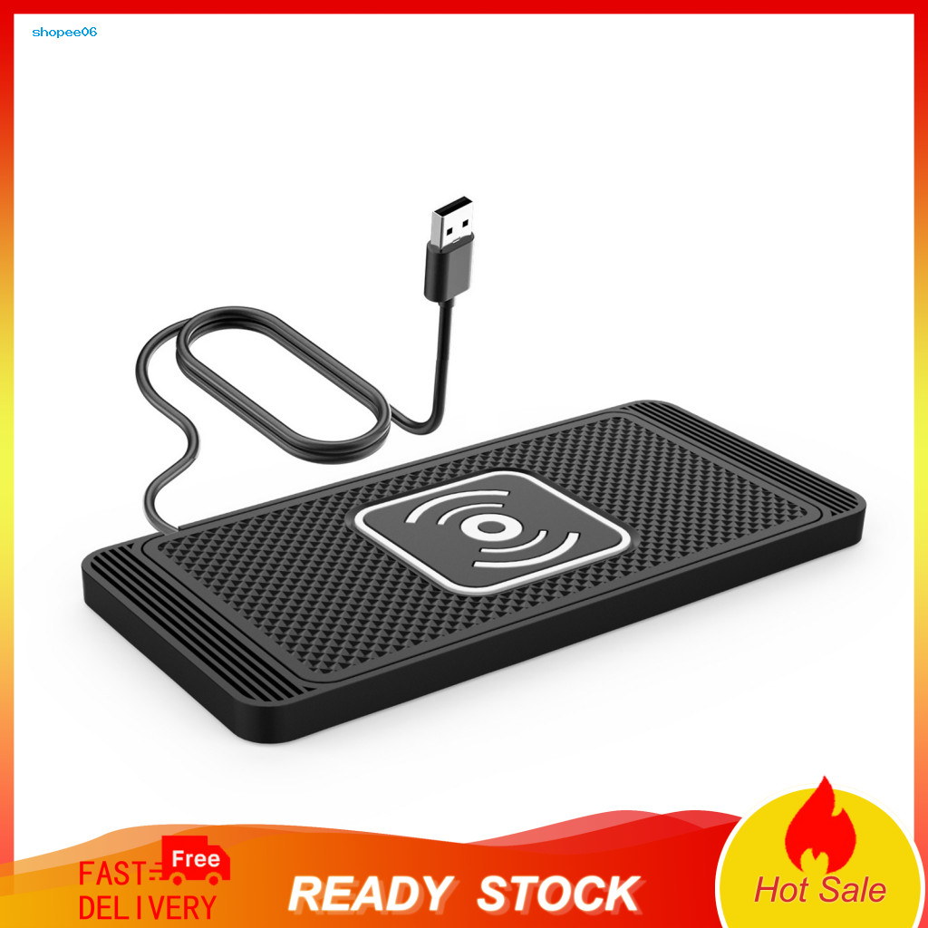 Stable Car Phone Mount Anti-slip Holder 15w Fast Wireless Charger Pad – Silicone Charging for Bumpy Roads with Qi-enab
