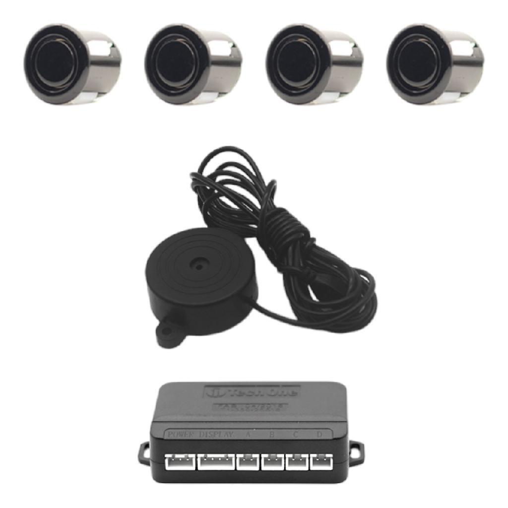 Sensor Estacionamento 4 Pontos Preto Brilho Display Led Preto Brilhante
