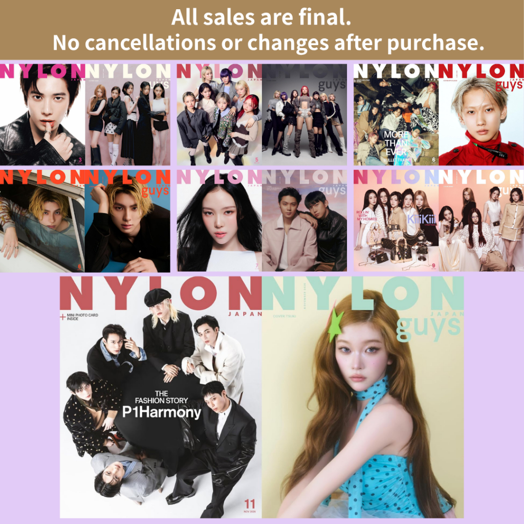 Brand-New NYLON JAPAN Magazine 2026 Selectable Covers TAEHYUN TXT KiiiKiii HANA Bullet Train Ryo Suzuki Honda Kyoya NARIN MEOVV Hayato Isomura Ok Taecyeon P1Harmony TSUKI Billlie 2026 Japan Fashion Magazine