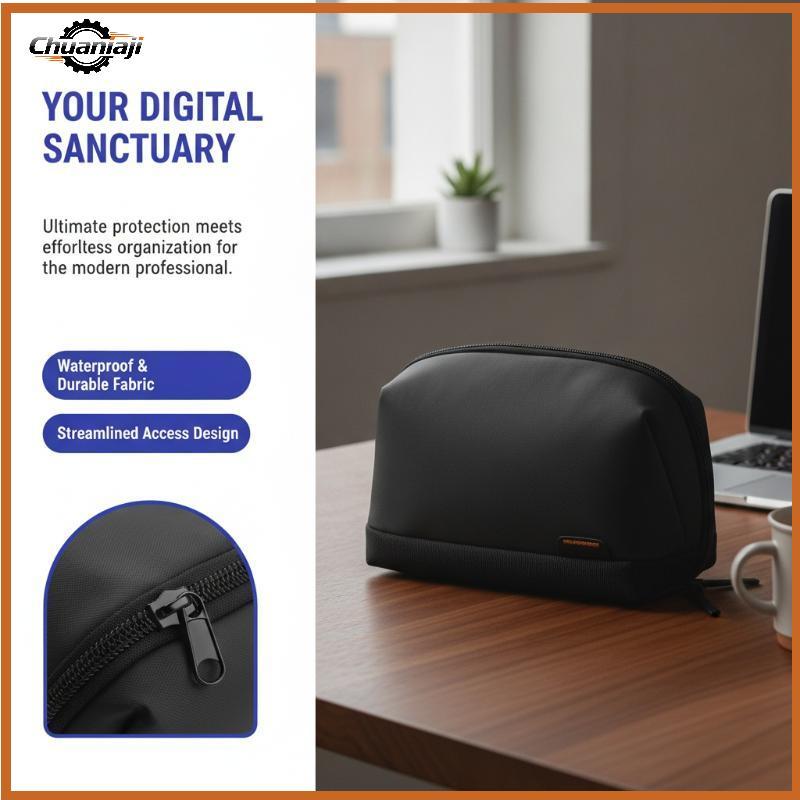 Chuaniaji Travel Electronics Organizerpact Bolsa Rígida Para Cabos USB Discos Rígidos Uso Em Viagens Curtas BR
