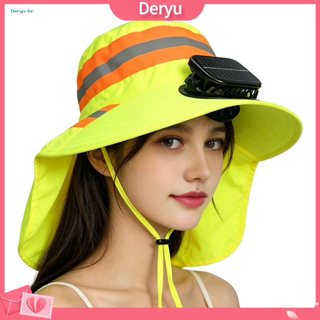 Solar Powered Sun Hat with Fan Usb Rechargeable Built-in Full Brim Uv Protection Breathable Mesh Neck Shade Reflective S