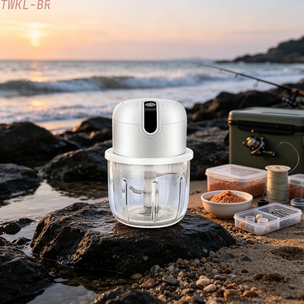 [TWKL-BR]Rechargeable Electric Bait Mixer Quick Efficient Dual-Purpose Fishing Kitchen-New in 11-