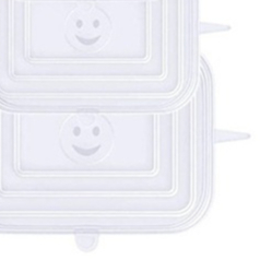 18 Quadrado Tampas Tampa Silicone Elastica Reutilizável Elástica Para Potes Tapoer Panela