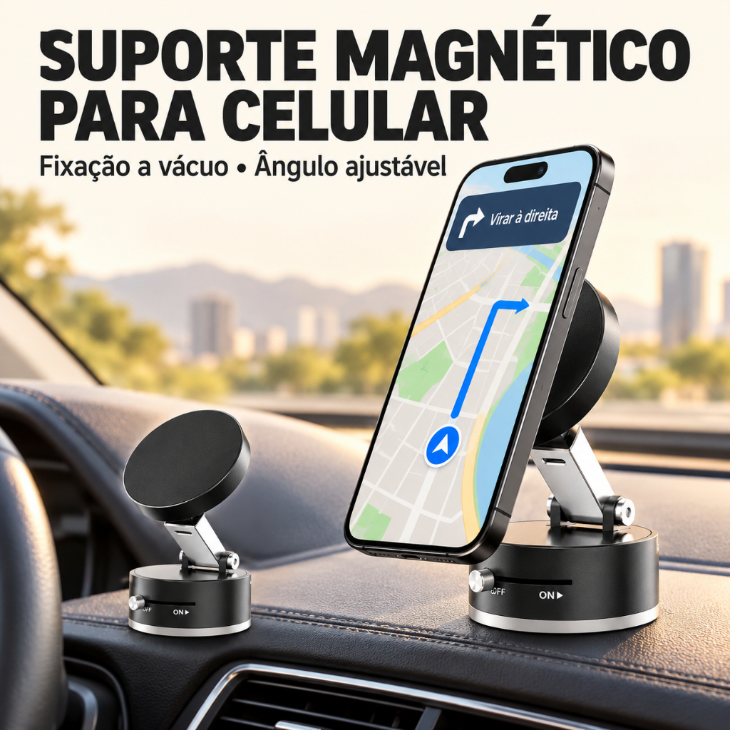 360°Foldable Mobile Phone Holder Multifunctional Double-sided Vacuum Car Magnetic Adsorption Mount with magnet