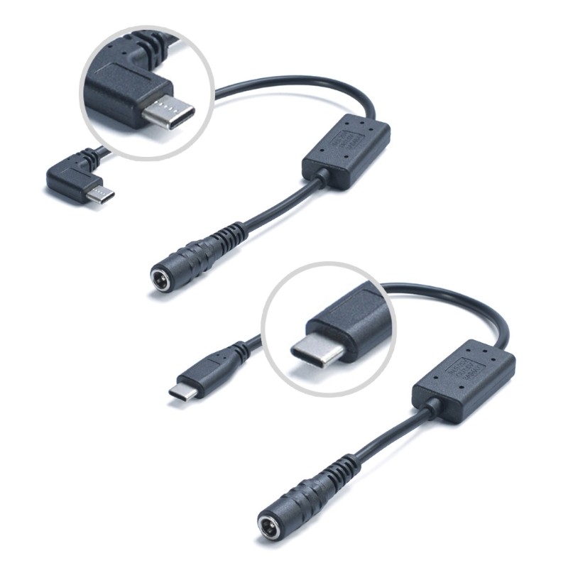 zzz Travel DC5521 Entrada Para Tipo C Cabo De Saída 5V3A Linha Extensora Espaço Apertado