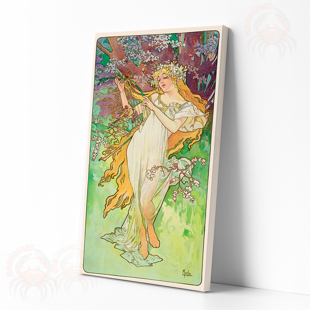 Quadro Decorativo The Seasons Spring 1896, Alphonse mucha