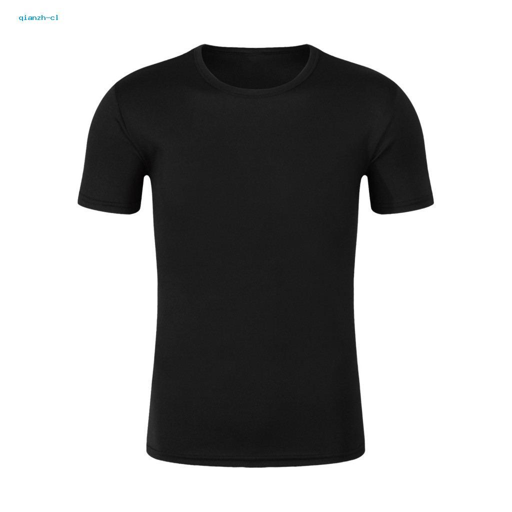 T-shirt Sweat Absorption Unisex Quick-dry Sports Short Sleeve O-neck Soft Breathable Sweat-absorbing Tee for Activities
