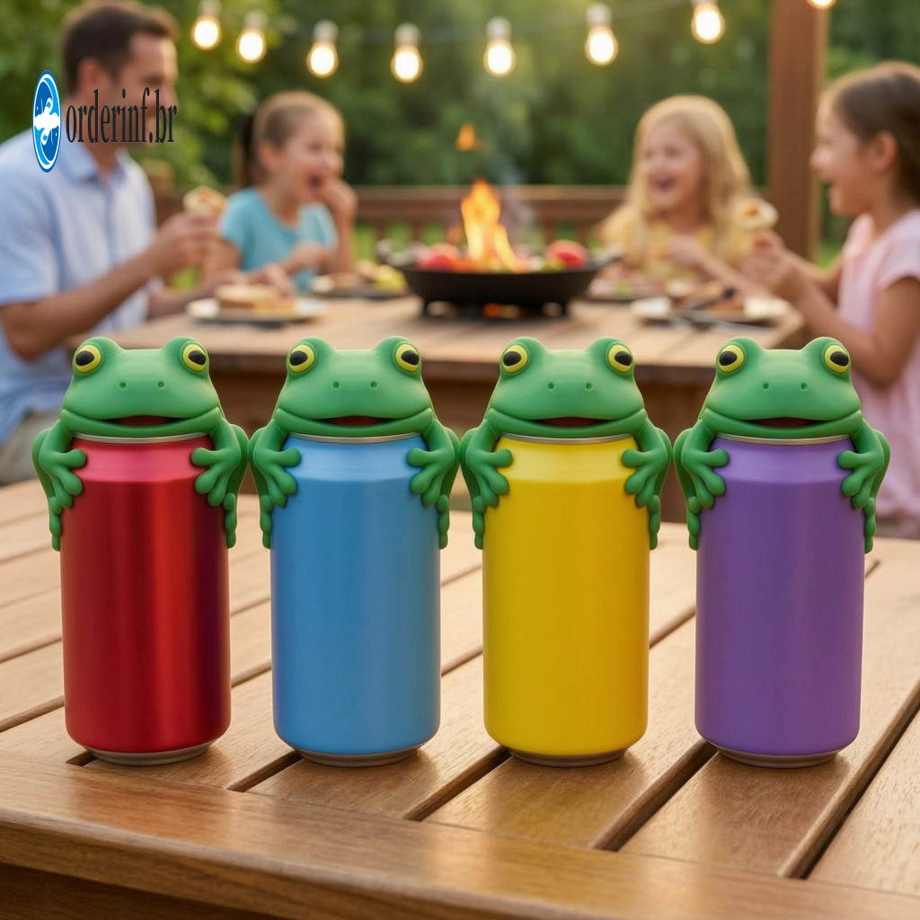 Silicone Soda Cover Cute Insulator Frog 3d Print Pla Drink Lid Protector Dustproof Sleeve for Outdoor Activities Parties
