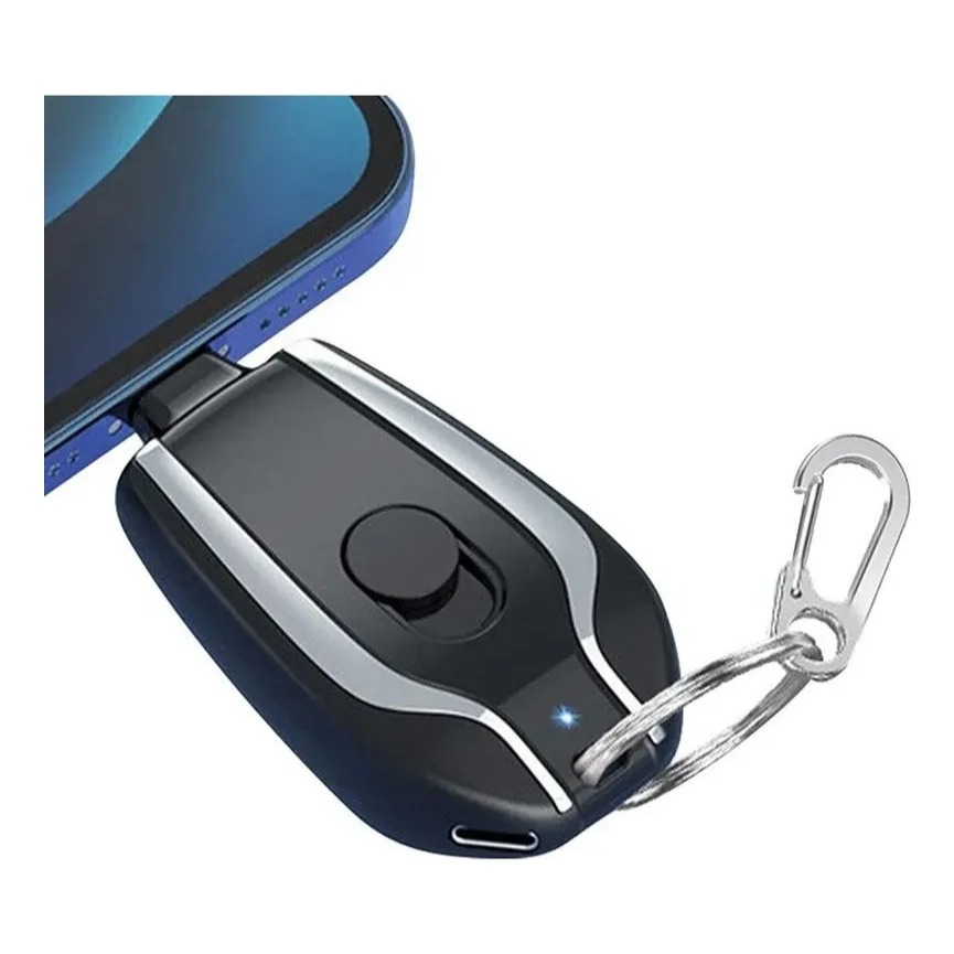 Carregador Portátil Chaveiro Power Bank 1500mAh Recarregável