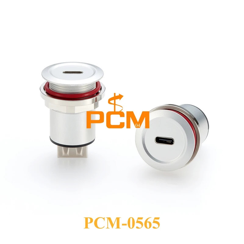 USB C to A Round Panel Mount Adapter USB Mounting Socket Converter for Data Transfer/ Charging USB2.0 Female to Type-C S