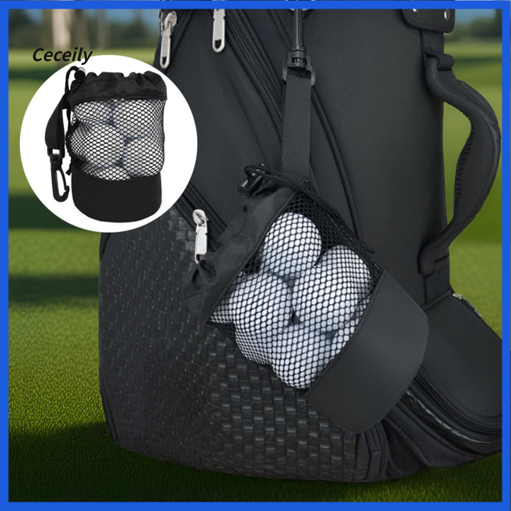 Multi-purpose Golf Ball Bag Mesh Portable Storage Drawstring Pouch for Accessories Gear Organizer Lightweight and for Me