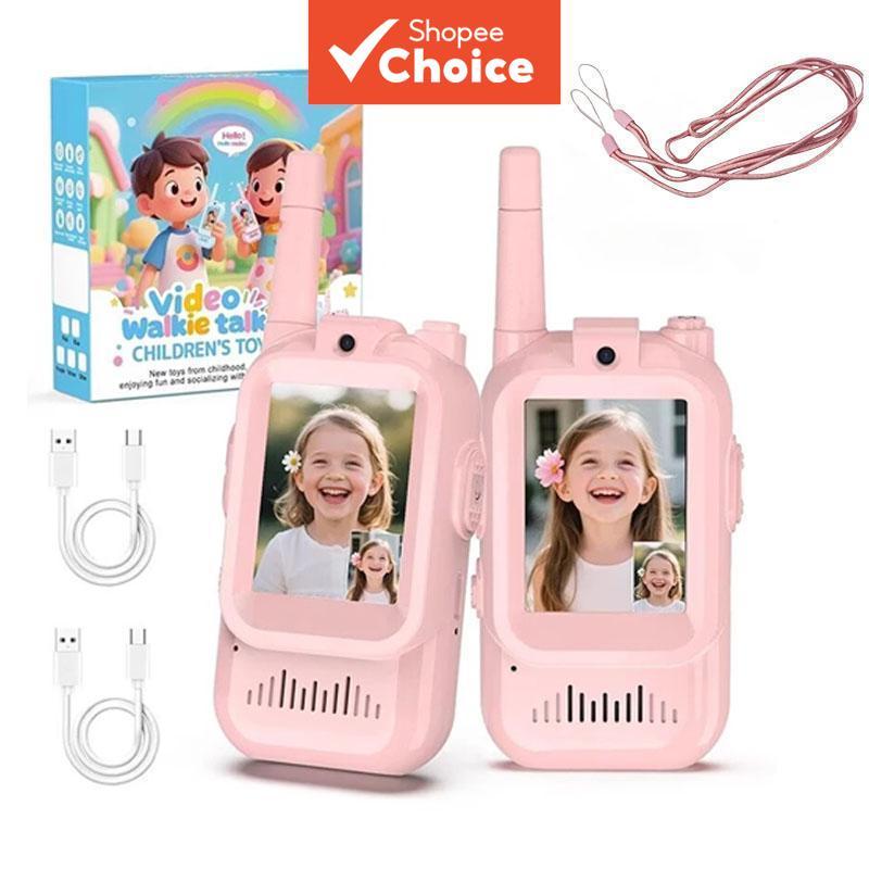 Crianças Vídeo Walkie Talkie 2 Peças Com Tela Em Tempo Real Bate-Papo Trocador De Voz Brinquedo Para Meninos Natal