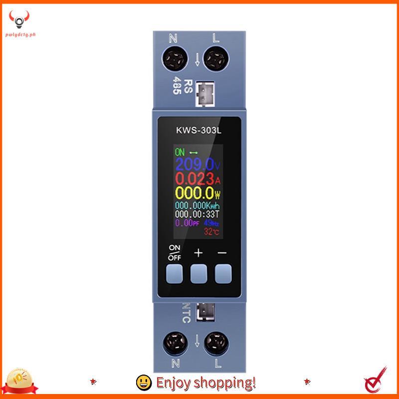 [edwiin77] Medidor Digital LED Din Rail Mount Voltímetro Amperímetro Wattímetro AC 80-290V Com De Energia RS485 KWh