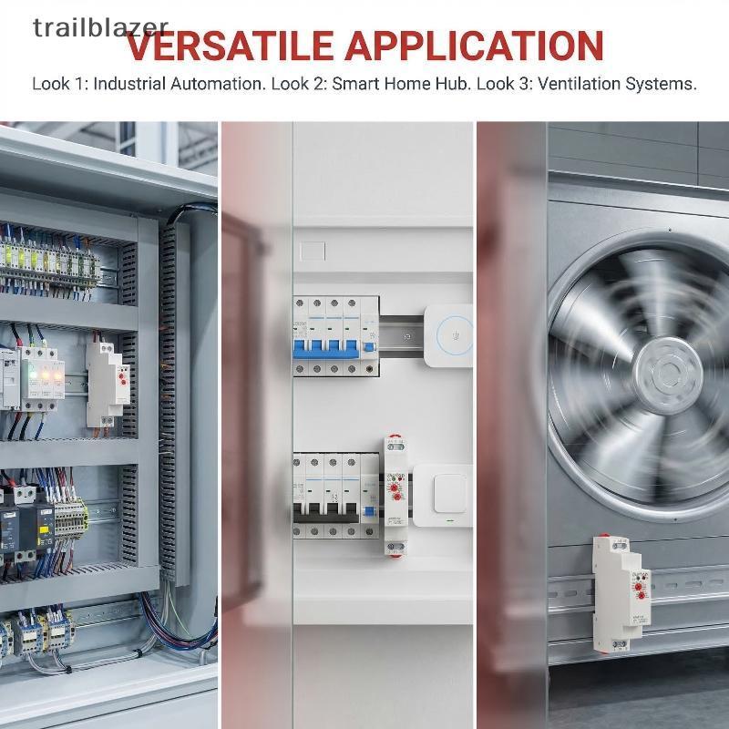 12-240V Relé De Atraso De Tempo Din Rail Mount Temporizador Ajustável Multifuncional Para Uso De Automação De Processo I