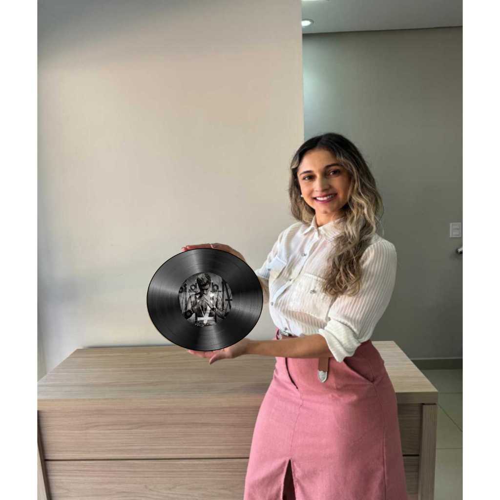 Quadro Decorativo Disco Vinil Justin Bieber Purpose