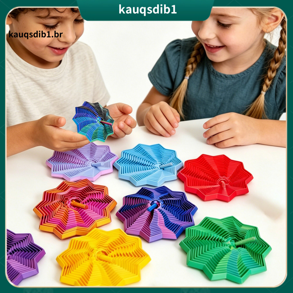 Stress Relief Fidget Star Fractal Toy 3d Printed Expandable – Spinner with Handle Anxiety Focus Desk for Kids for Rela