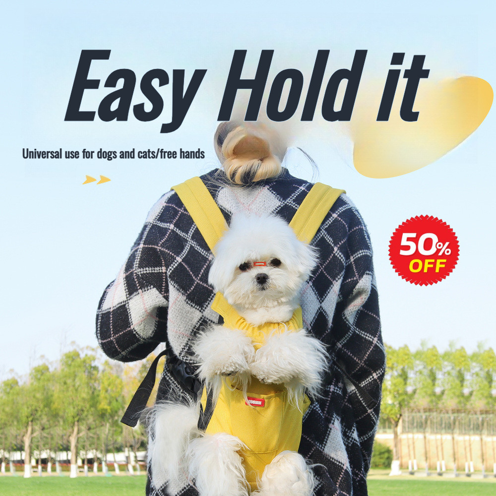 [Portátil e Confortável] Dog Comfortable Shoulder Backpack Outdoor Pet Bag Portable Expandable Breathable Cat Bag Mochil