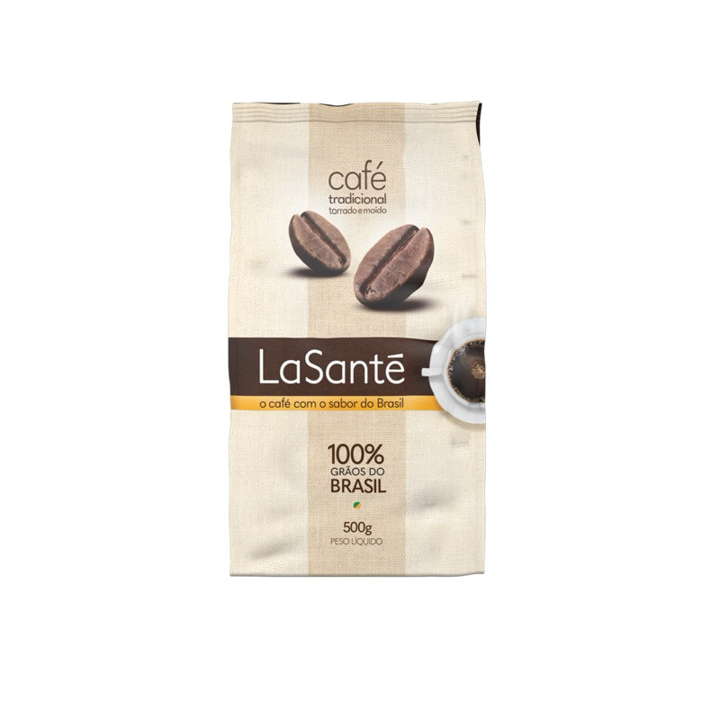 Café Torrado E Moído Tradicional La Sante 500g / 250g Pouch Envio Imediato