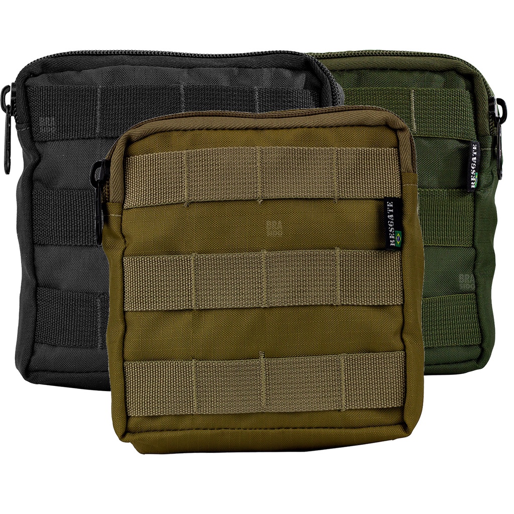 Bolso Modular Multiuso 15x15 Pouch Molle Laser Cut Ripstop EDC