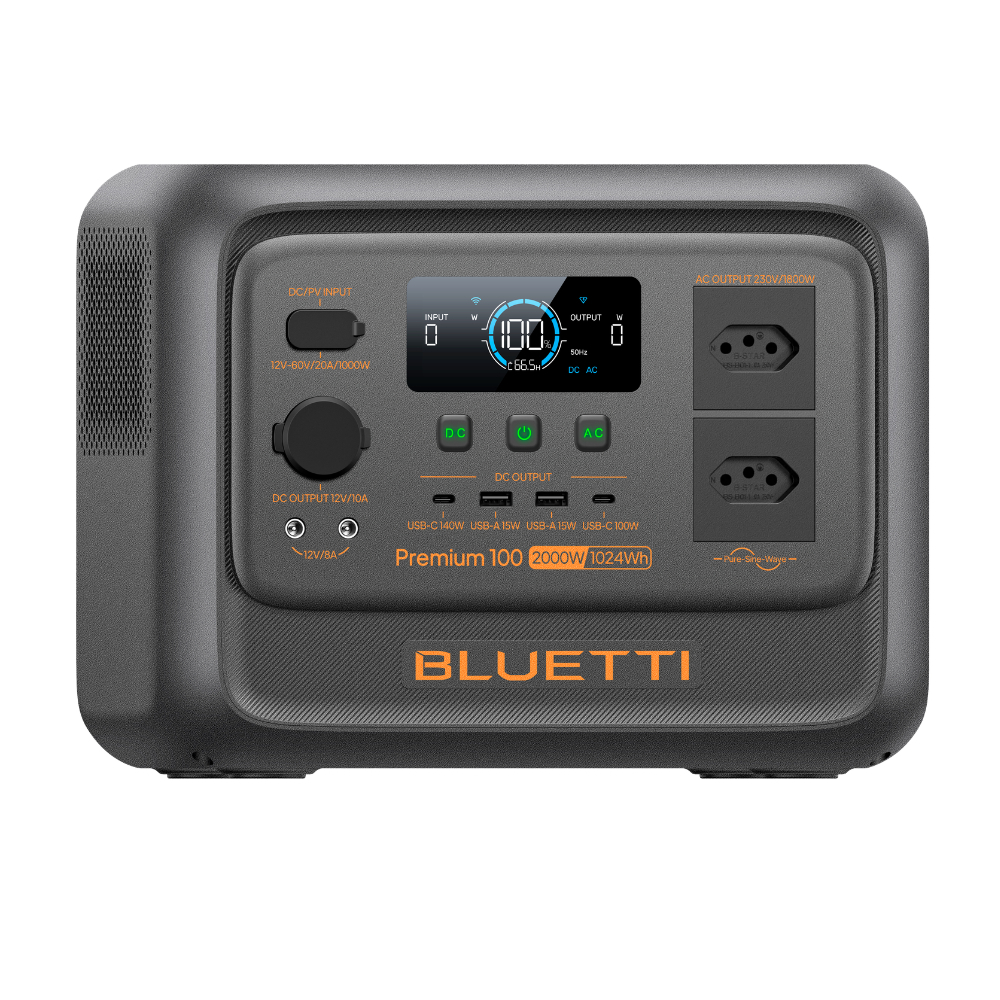 Estação de Energia Portátil Bluetti Premium 100 V2 1800W 1024Wh Gerador Energia Fonte UPS Carregador Portátil