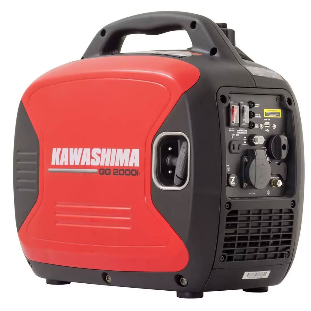 Gerador a Gasolina Motor 4T com Inverter Digital 2.000W 220VAC Kawashima GG2000i Monofásico (220V)