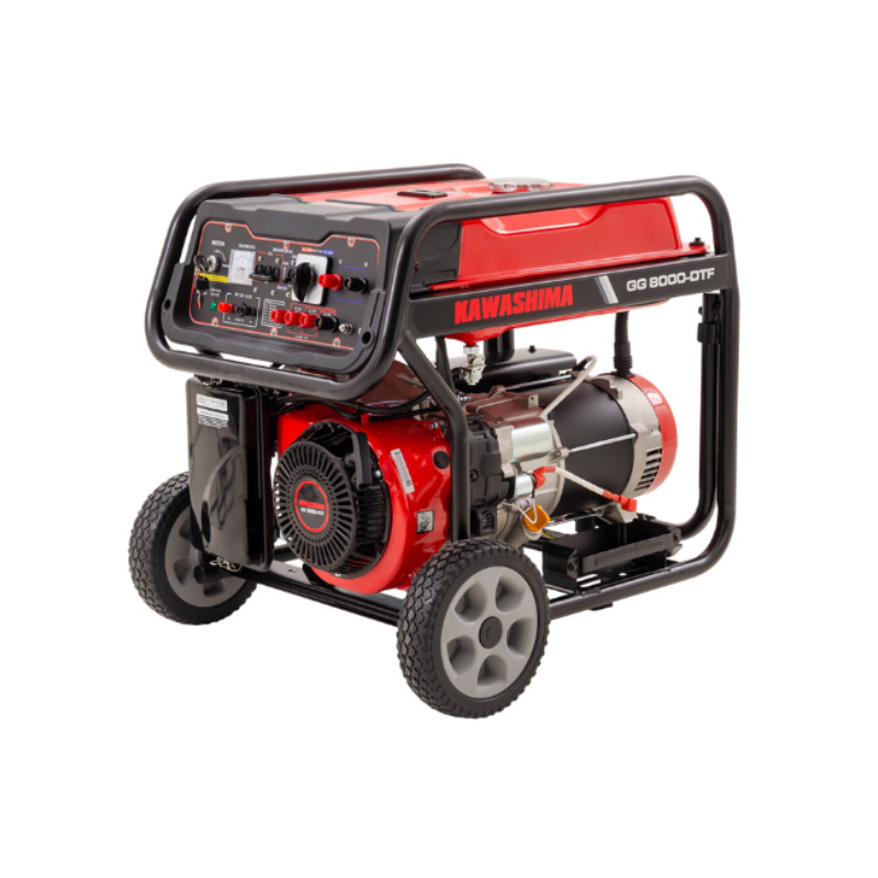 Gerador a Gasolina 4T 13HP 8.000W 8KWA Kawashima GG8000DTF Trifásico/Monofásico (380/220V)