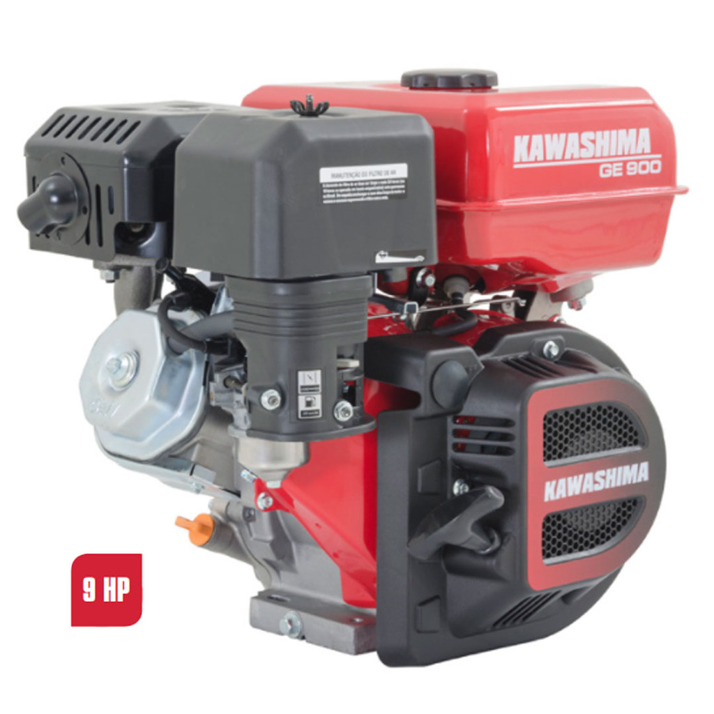 Motor Estacionário 9HP Gasolina 4T Partida Manual GE 900 KAWASHIMA 5600230