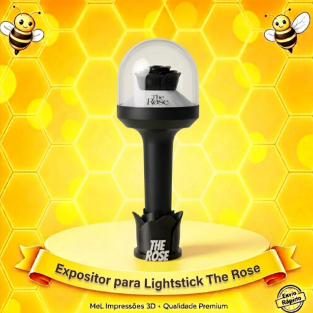 THE ROSE - Suporte para LightStick | Expositor Personalizado Impresso em 3D para Fãs Black Rose