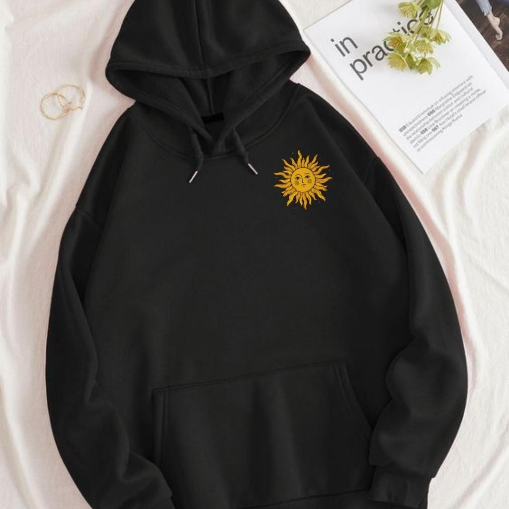 Moletom Vibrating feminino Blusa de frio Vibrating moleton com capuz e bolso casaco