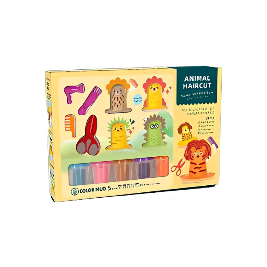 Kit Massinha Infantil Animal Haircut Cabeleireiro Animais
