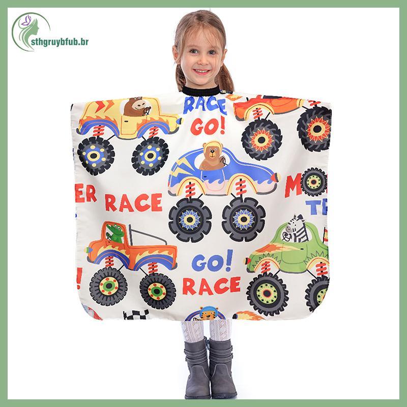 STHB Kids Cartoon Car Haircut Cape-Vestido Envoltório De Barbeiro Para Salão De Beleza Suprimentos De Estilo BR