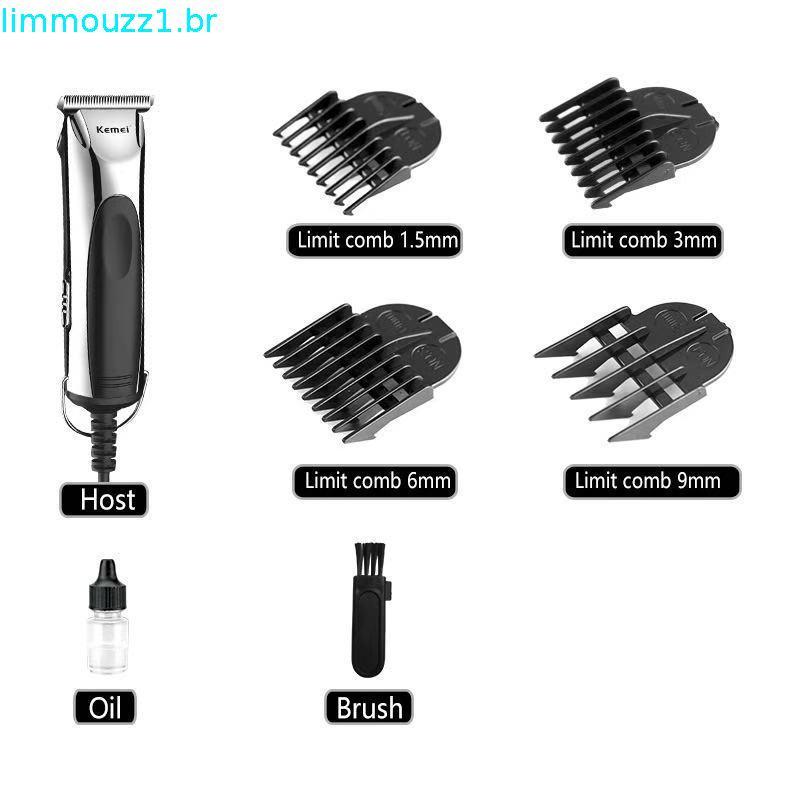 Kemei 850 Aparador De Cabelo Profissional plug in Elétrico Cortador Com Fio Para Homens Crianças Home Haircut Kit