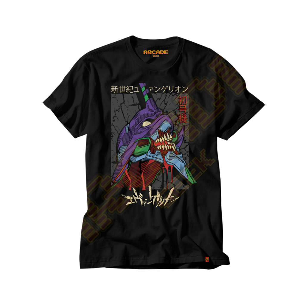 Camiseta Anime Evangelion Mecha Unit 01 Eva  Test Type