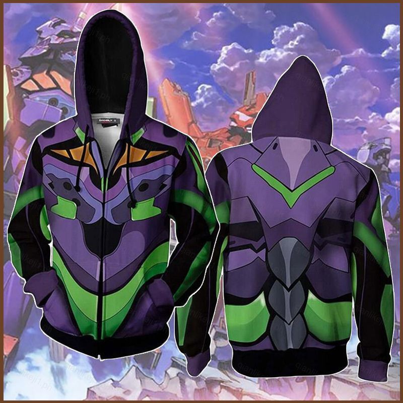 QL1 EVA Ikari Shinji Jaqueta Anime EVANGELION Manga Longa Cosplay Tops Unissex Casual Casaco Solto Plus Size