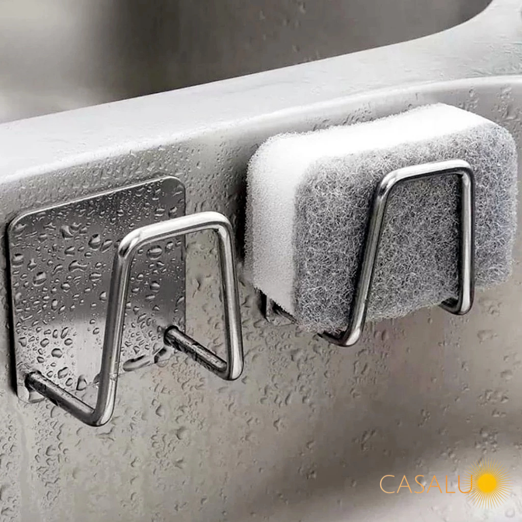Suporte De Esponja Porta Esponja Inox Stainless Steel Sponge Holder For Sink Sponge Kitchen Shelf