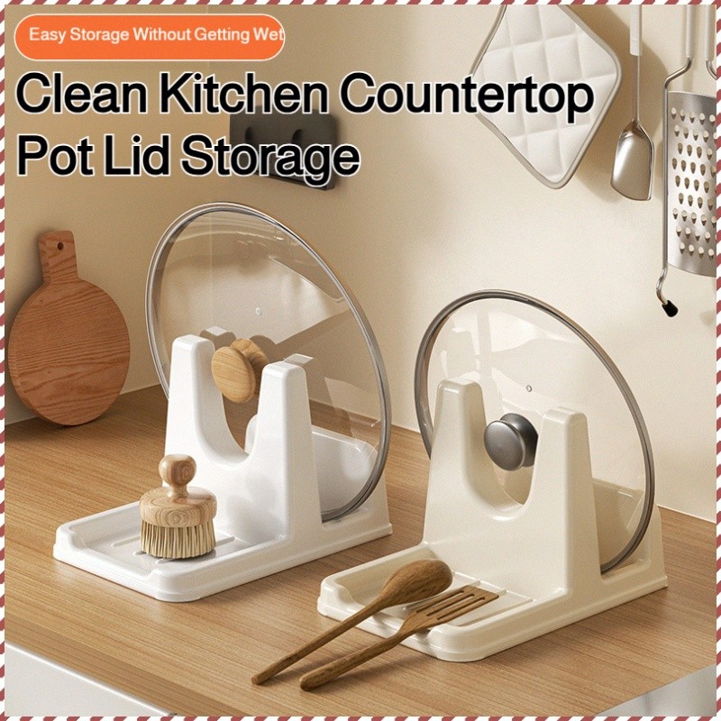 Pot Lid Holder Beautiful and Durable Shelf Degree of Neatness Multifunction Organize Cleaning