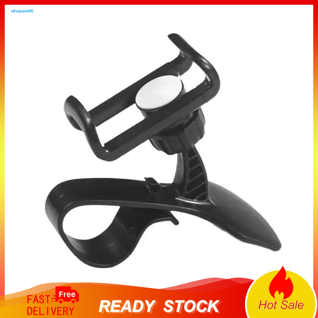 Mobile Phone Stand with Spring Clips Adjustable for Driving Car Holder 360° Rotating Universal Clip-on Mount for Gps Na