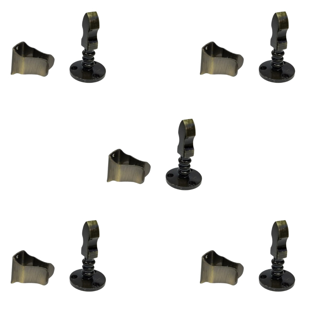 KIT PRENDEDOR FIXADOR TRAVA PORTA ANTIQUE OURO VELHO 809 IMAB AQ PISO C/ BUCHAS E PARAFUSOS