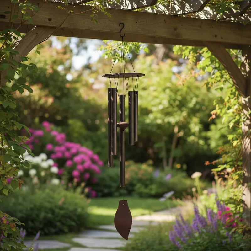 Sino Dos Ventos De Alumínio 44cm Para Jardim E Varanda