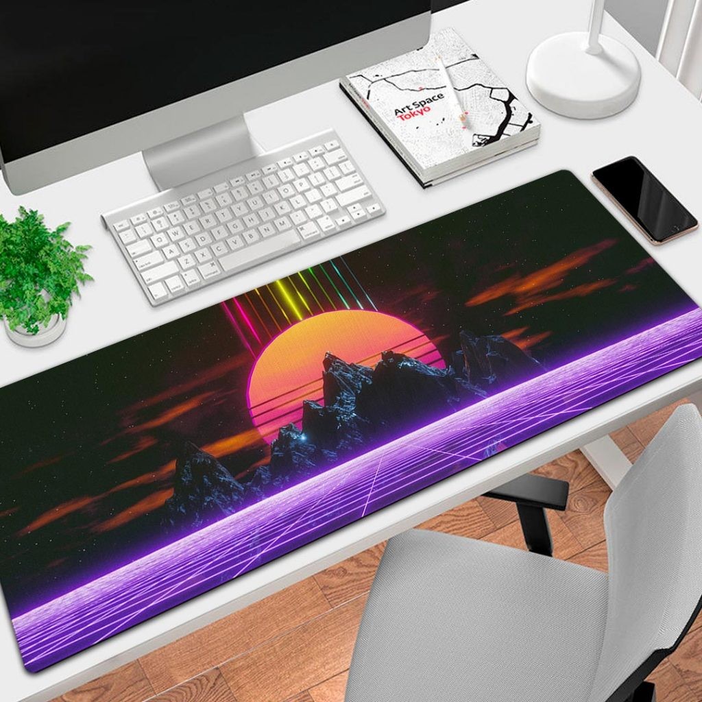 MOUSEPAD GAMER HIGH SPEED - 90X35 - Montanha e Espaço Neon