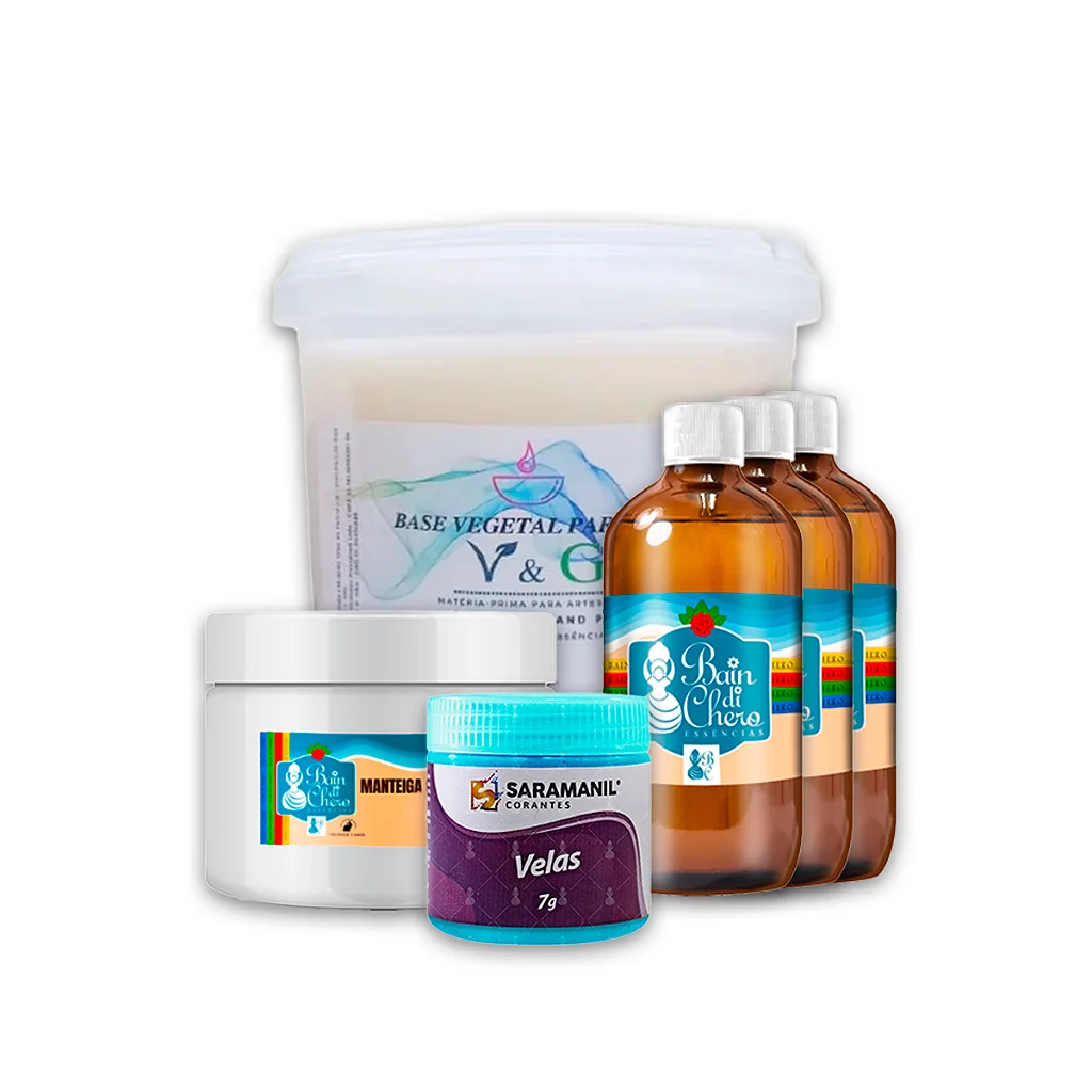 Kit Básico Vela Aromática para Massagem