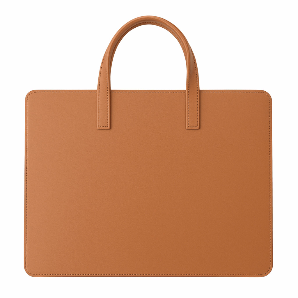 Sacola com Alça Pasta Maleta Para Notebook Couro Caramelo