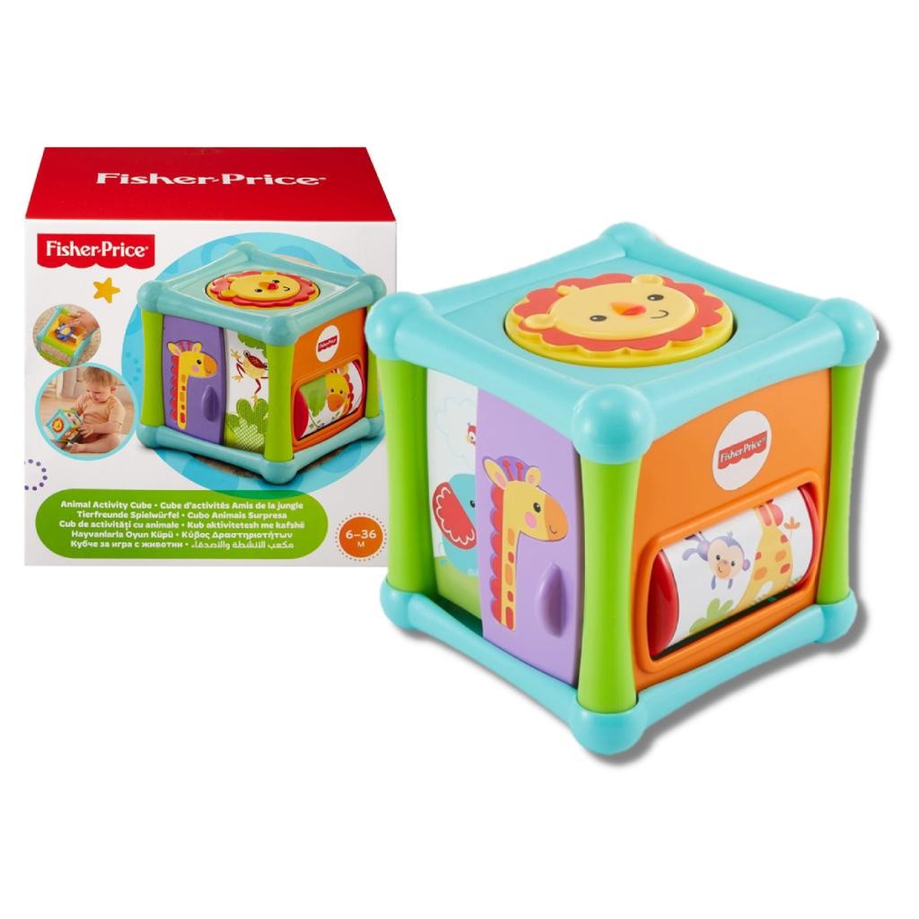 Cubo Animaizinhos Divertidos Fisher-Price Mattel BFH80 - Estímulo Sensorial para Bebês