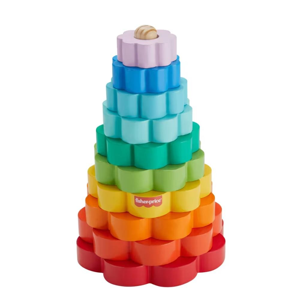 Anéis Empilháveis de Madeira Fisher-Price - Desenvolvimento Infantil HXT77