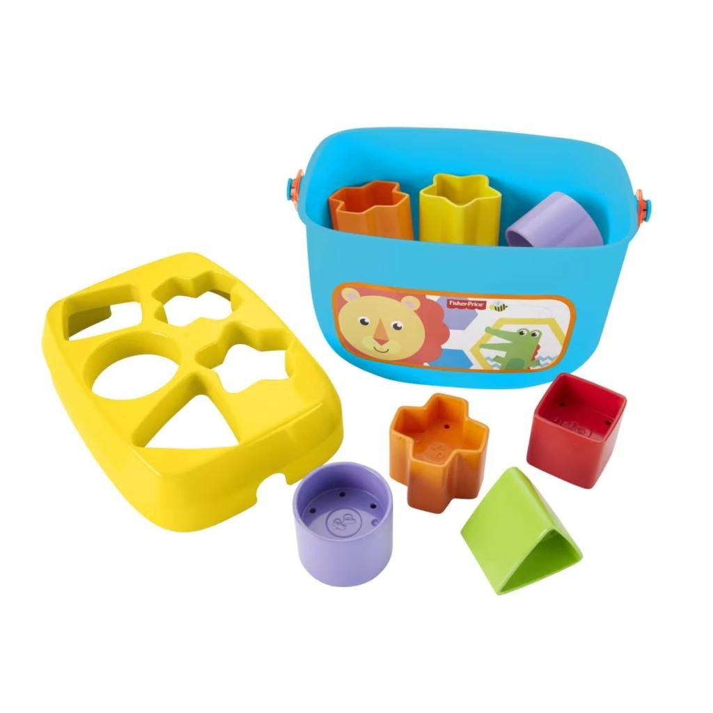 Balde Primeiros Blocos Fisher-Price Mattel FFC84 - Brinquedo Educativo para Bebês a Partir de 6 Meses
