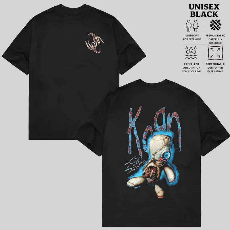 Music.Soul Camiseta e Blusa Unissex Korn Banda Sos Doll Estampa Vintage Confortável Atemporal Estilosa Casual