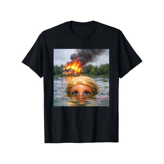 Camiseta Feminina Meme Funny Doll Face Estampada Vintage Casual Confortável Divertida Estilosa Verão