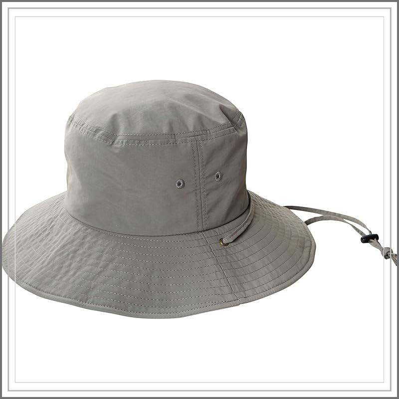 Cogit Women's Washable Safari Hat with UV Protection, Water-Resistant, Foldable, Size Adjustable, Earth Gray, Beige, and